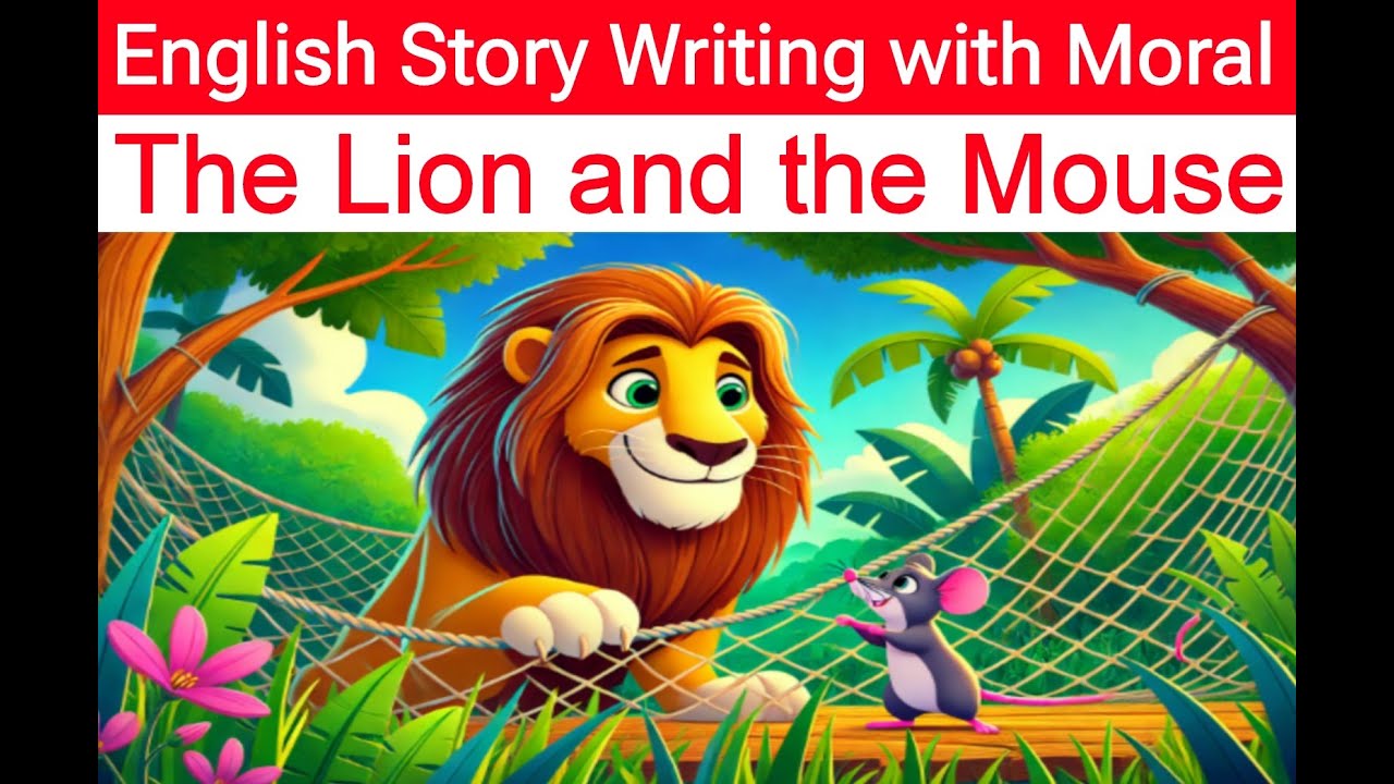 Story Writing on The Lion and The Mouse | Story Writing The Lion and ...