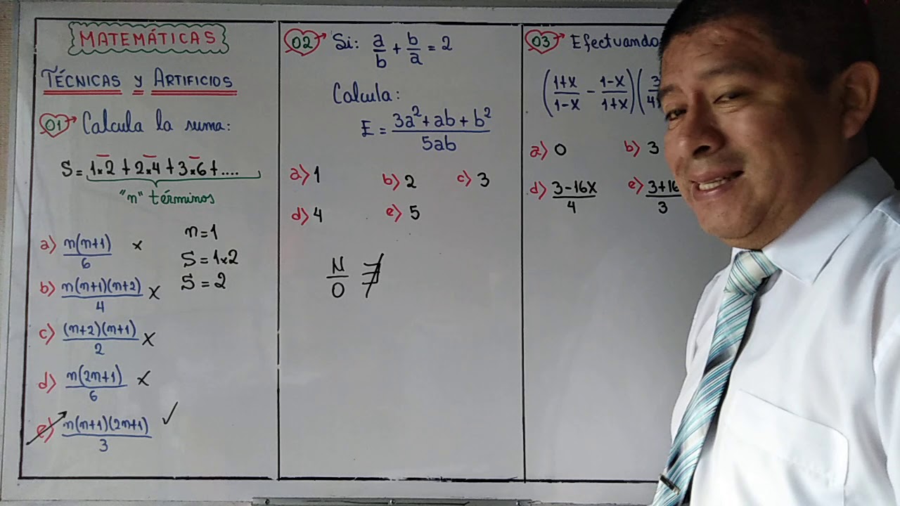TÉCNICAS Y ARTIFICIOS EN LAS MATEMÁTICAS 01