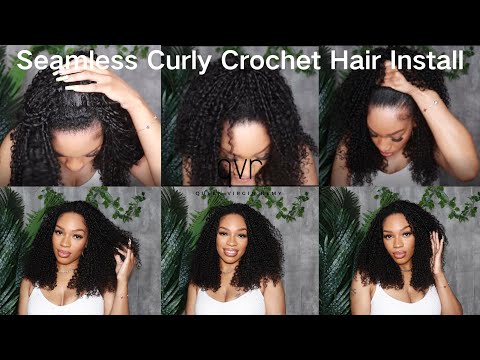 Seamless Curly Crochet Hair Install | Versatile Flip Over Method | QVR HAIR X TyeStylez