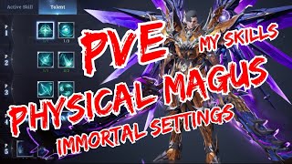 MU Origin 3 Physical Magus Skills PvE immortal Settings