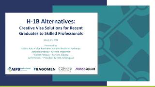 H-1B Alternatives: Creative Visa Solutions for Recent Graduates to Skilled Professionals | Webinar
