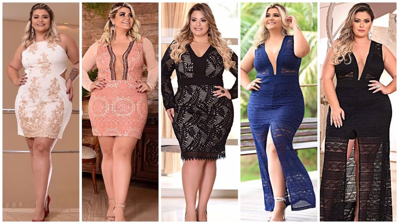 VESTIDOS DE FIESTAS PARA GORDITAS 2019 - VESTIDOS DE NOCHE - MODA PLUS SIZE  - YouTube