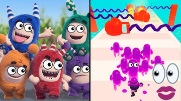 Satisfying Run Mobile Games | Oddbods Friends vs Join Blob Clash 3D best