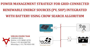 POWER MANAGEMENT STRATEGY-GRID-CONNECTED RER (PV, SHP) INTEGRATED WITH BATTERY-CROW SEARCH ALGORITHM