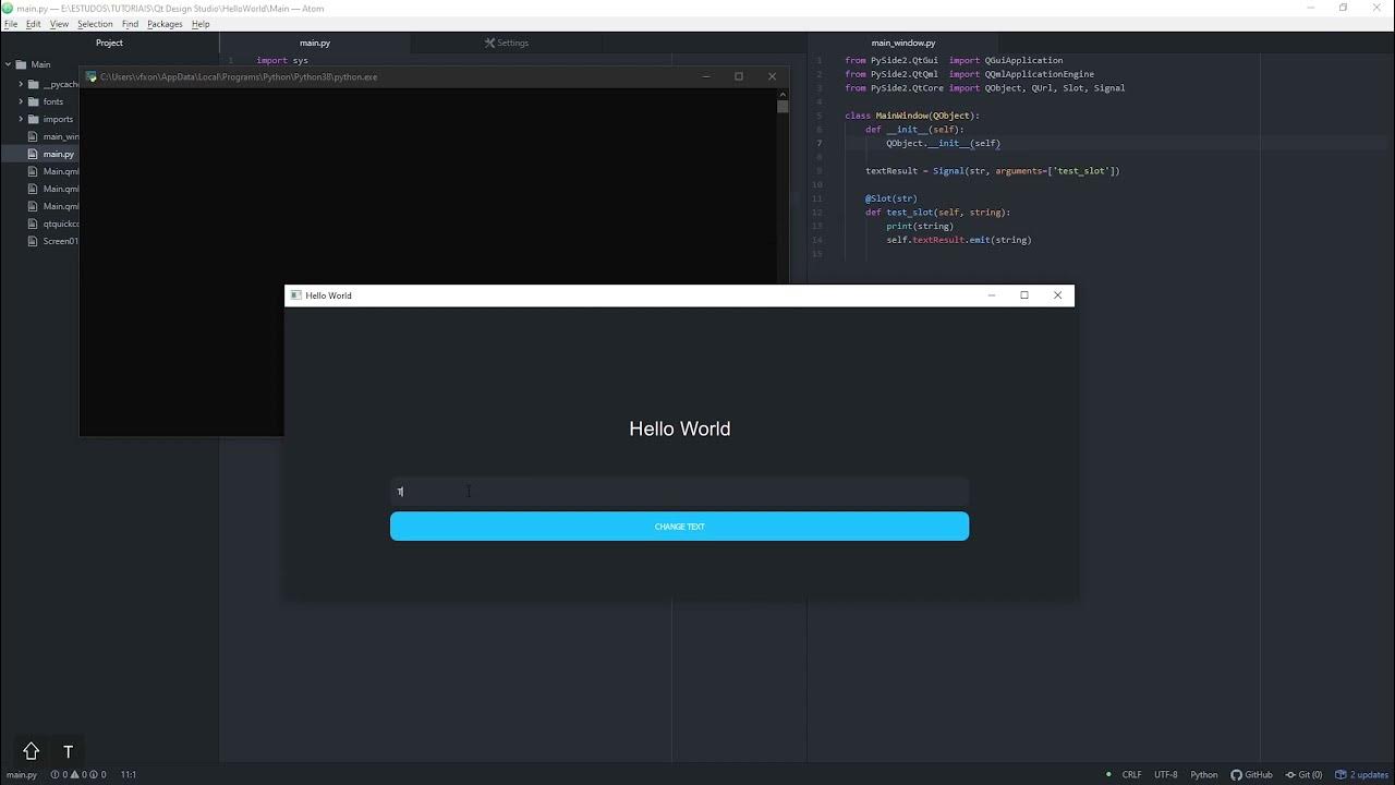 Python, Qt Quick, Qt Design Studio (Community) and PySide2 [First Hello ...