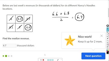 Calculating the median: data displays : Khan Academy