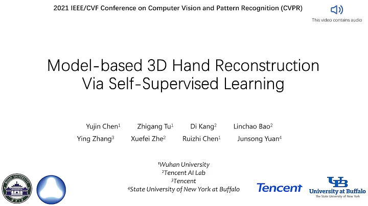 Model-based 3D Hand Reconstruction via Self-Supervised Learning, CVPR2021