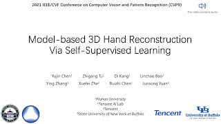 Model-based 3D Hand Reconstruction via Self-Supervised Learning, CVPR2021