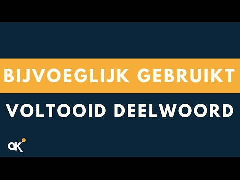 Bijvoeglijk gebruikt voltooid deelwoord thumbnail