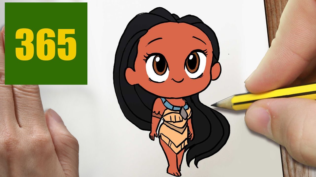 Comment Dessiner Pocahontas Kawaii étape Par étape Dessins Kawaii Facile