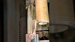 How Are Perfect Threads Made on Steel Rods? 🤯 | Thread Machining Process #shortsvideo