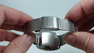 How to adjust a Seiko mesh vintage watch bracelet without needing special  tools. - YouTube