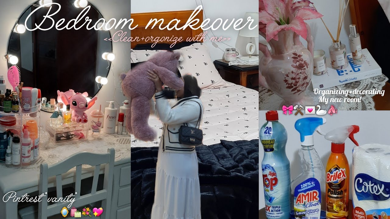 Bedroom makeover🎀⚒️💌بدلت بيتي كامل(organizing+decorating My new room)