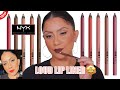 *new* NYX LINE LOUD LONGWEAR LIP LINER + NATURAL LIGHTING LIP SWATCHES & WEAR TEST | MagdalineJanet