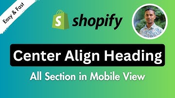 How to center align all section headings in mobile view ✅ Shopify Store Design