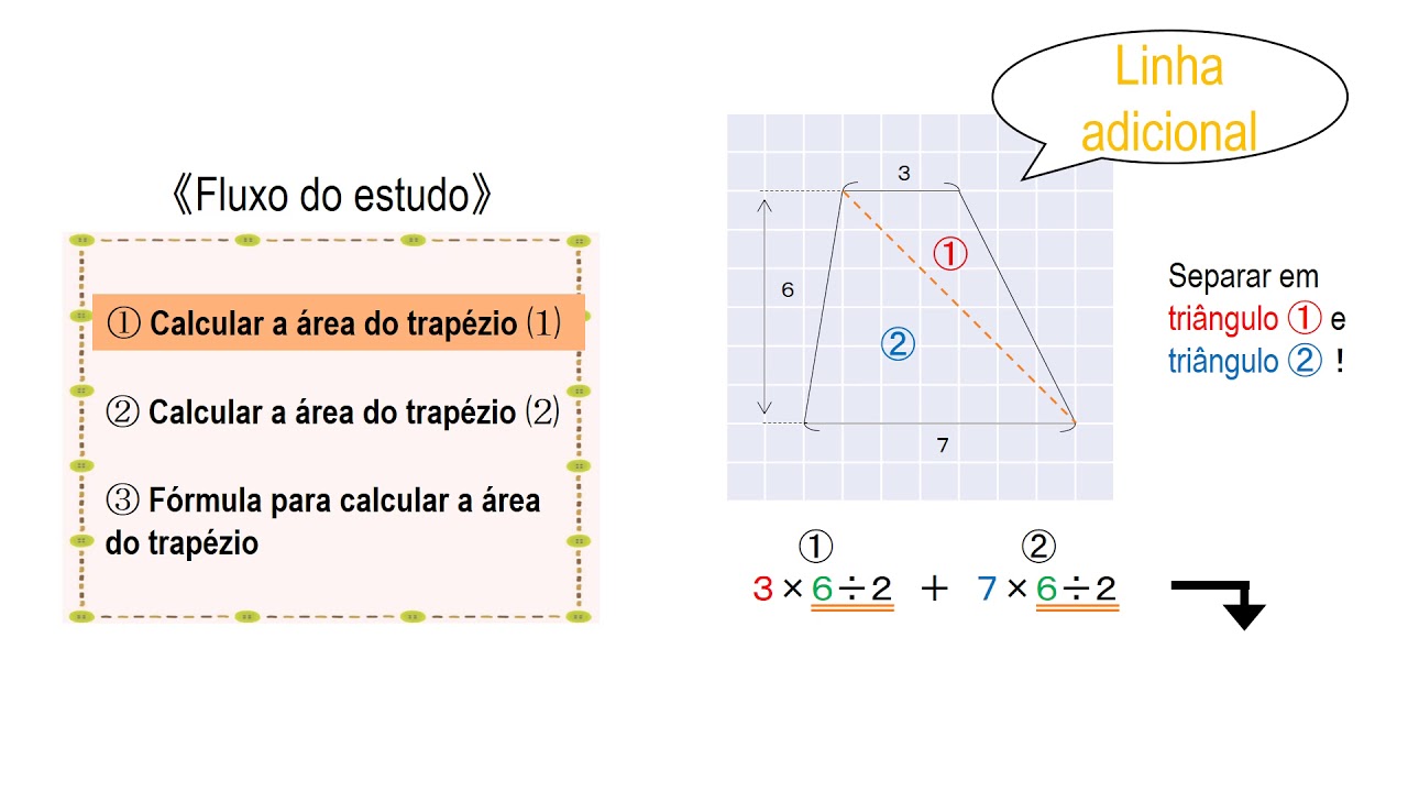 小5 台形 面積の求め方 ポルトガル語版 Youtube