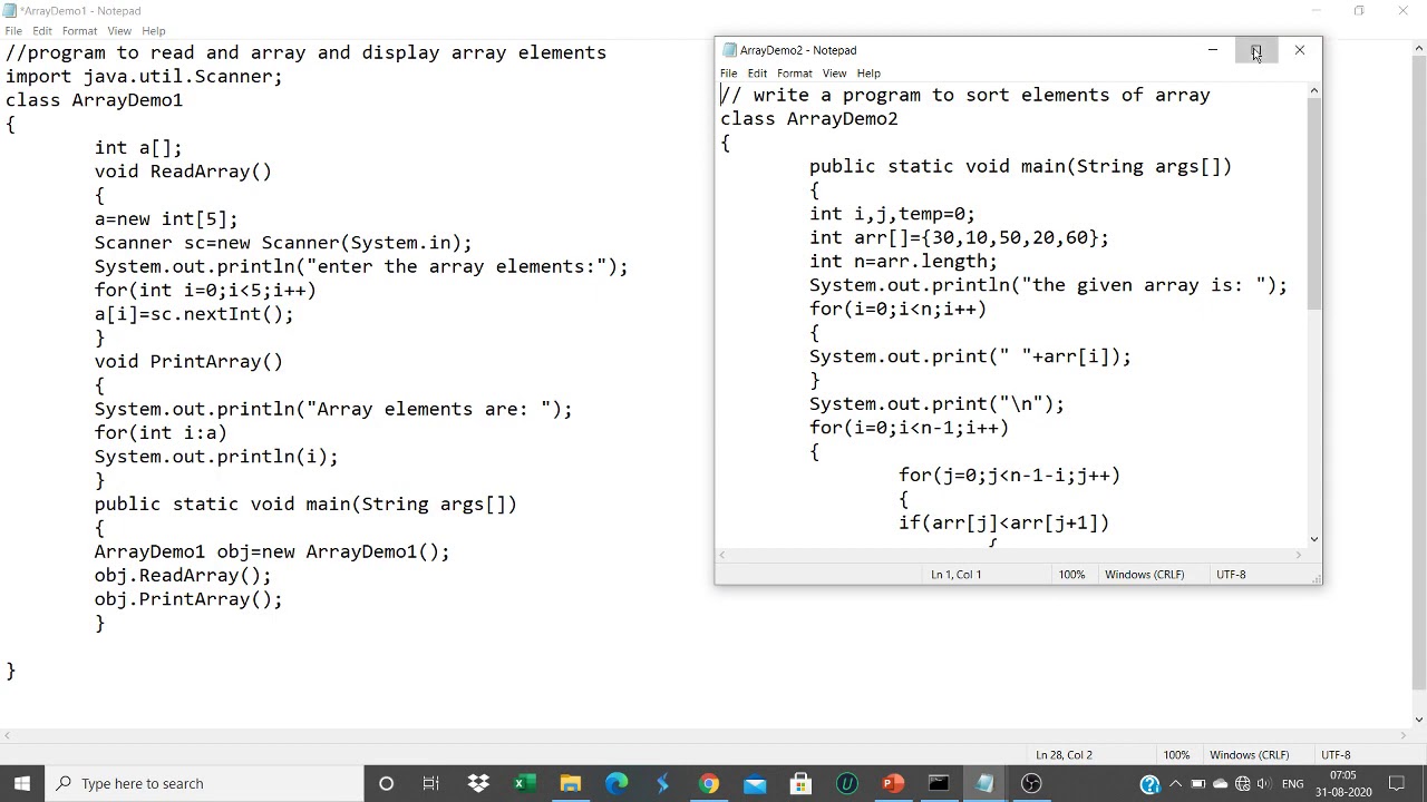 Array in java || One dimentional array in java || multidimentional ...