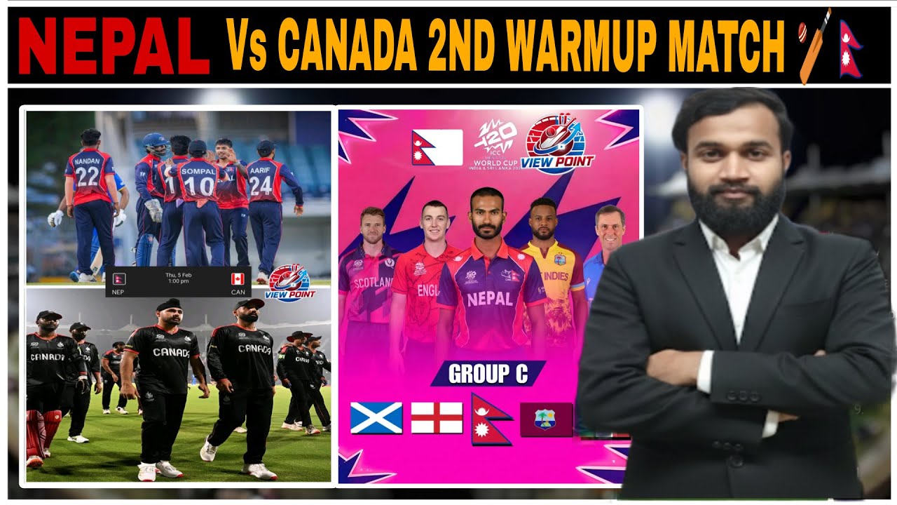 Nepal vs Canada Match Preview | Playing 11 | Pitch Report | T20 World Cup 2026 Warm-Up 🏏🔥
