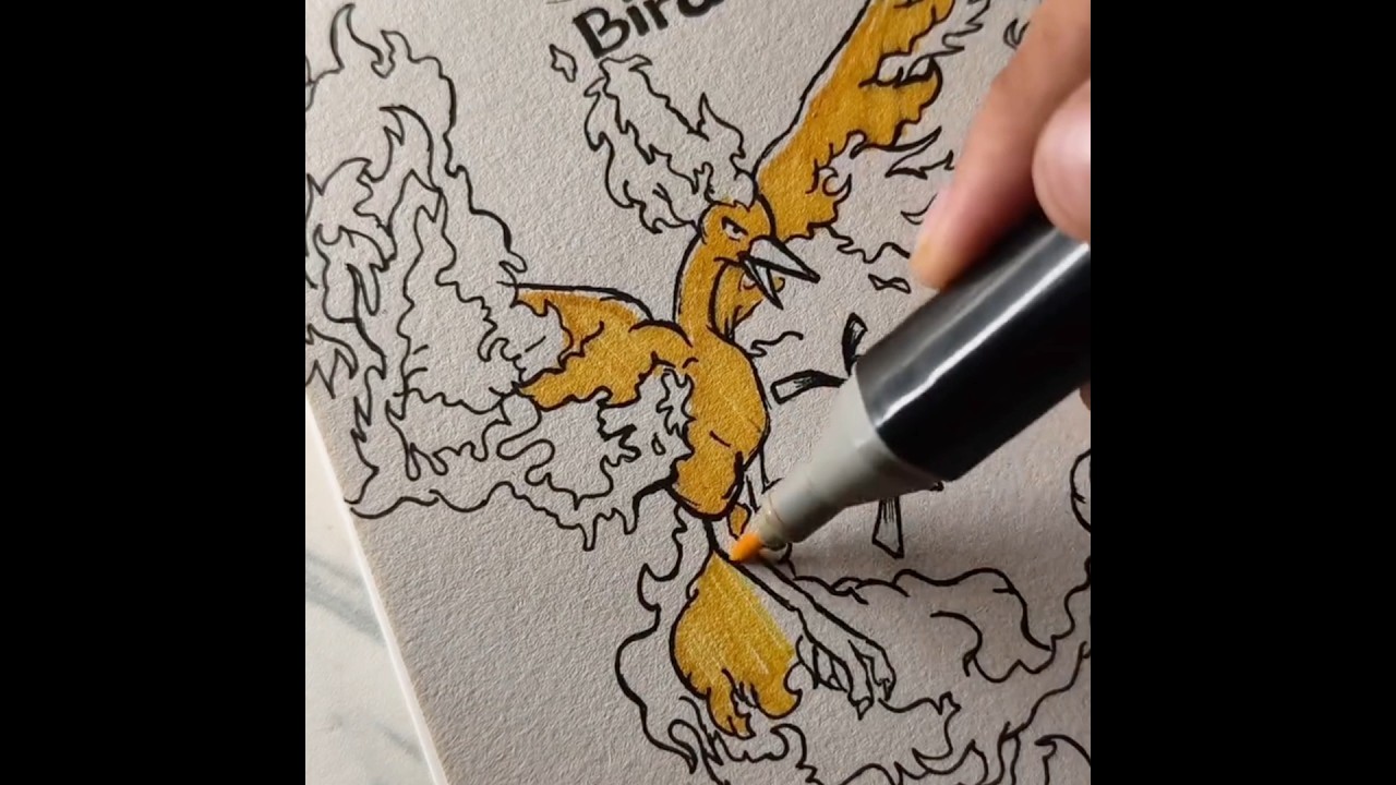 How to draw fire bird 🕊️ 💥