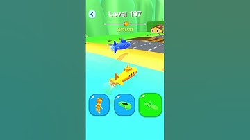 Shape-Shifting 🚙🚁🛵 Race | Gameplay Level - 197 | Hyper Casual Mobile📱 App | Android,iOS - NEW UPDATE