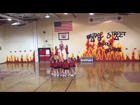 Bridge Street Middle School stunt routine 14-15