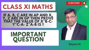 If a, b, c are in AP and x, y, z are in GP then prove that the value of x^b-c· y^c-a· z^a-b is 1