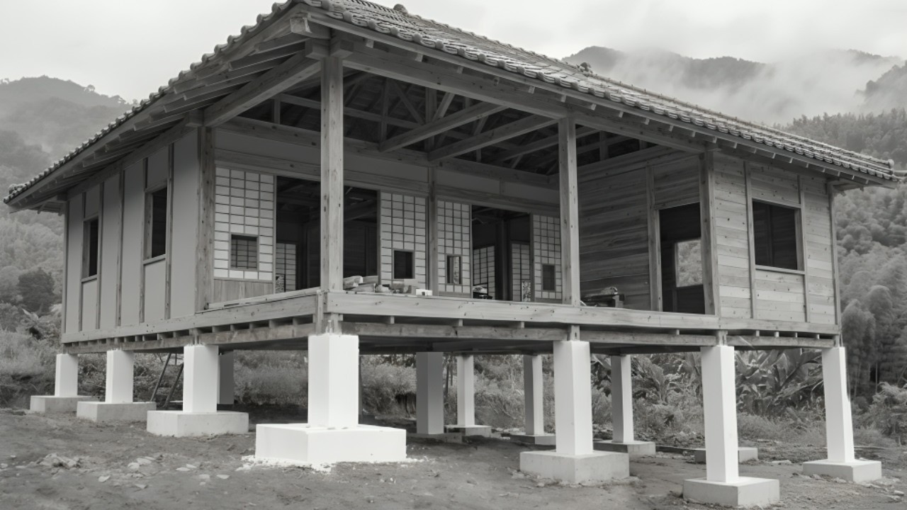 Невероятный японский деревянный домик, построенный на 100 лет | От начала до конца от @diy8288