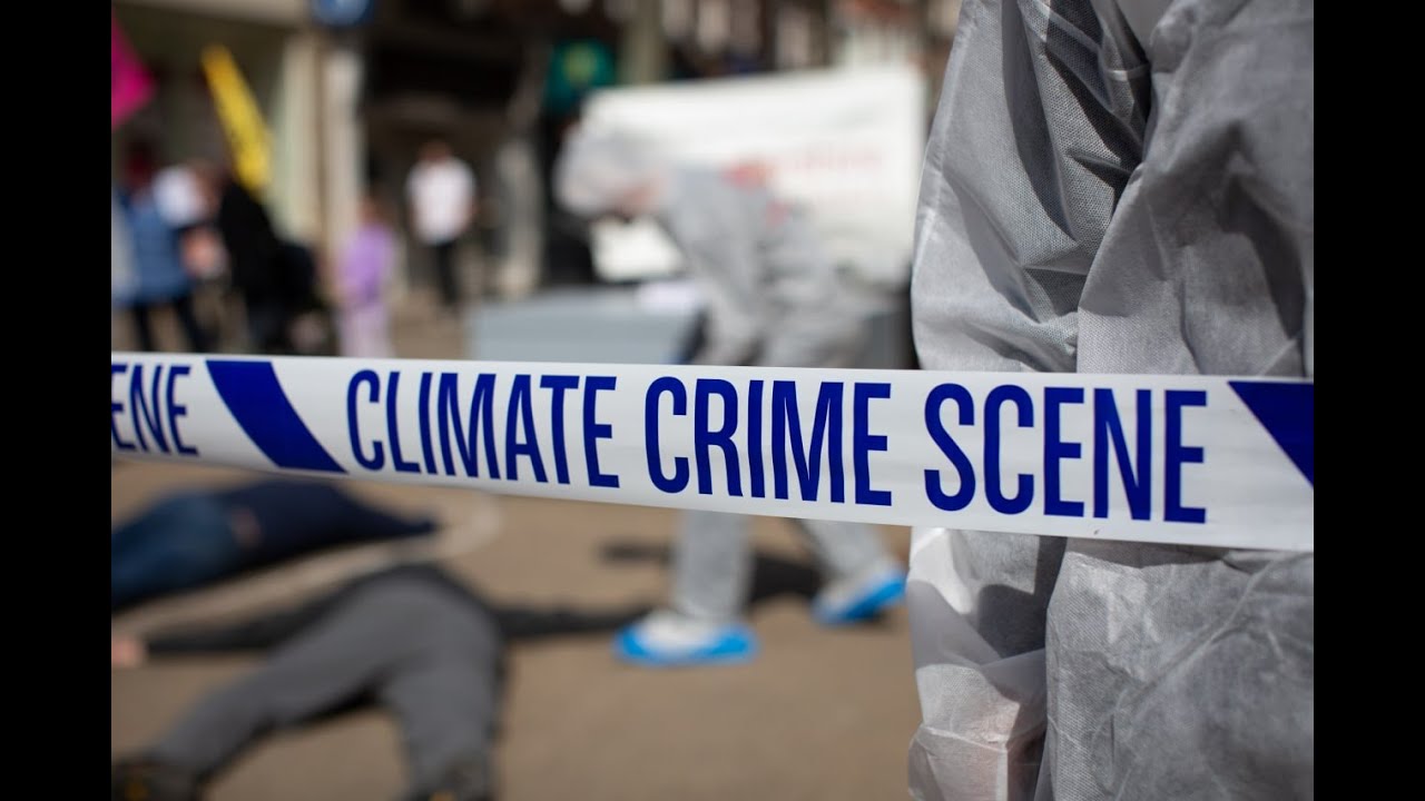 Extinction Rebellion XR Climate Crime Scene April 2021 Worcester