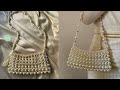 طريقه عمل شنطه خرز موديل جديد للمبتدئين How To Make A Beaded Bag For Beginners 