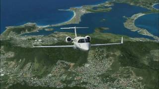 FSX Bombardier Learjet 23 Take-off + Landing (HD)