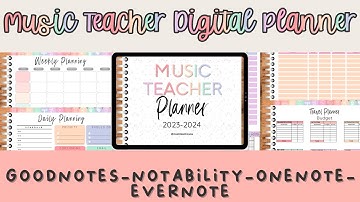 Music Teacher Digital Planner Overview (GoodNotes, Notability)