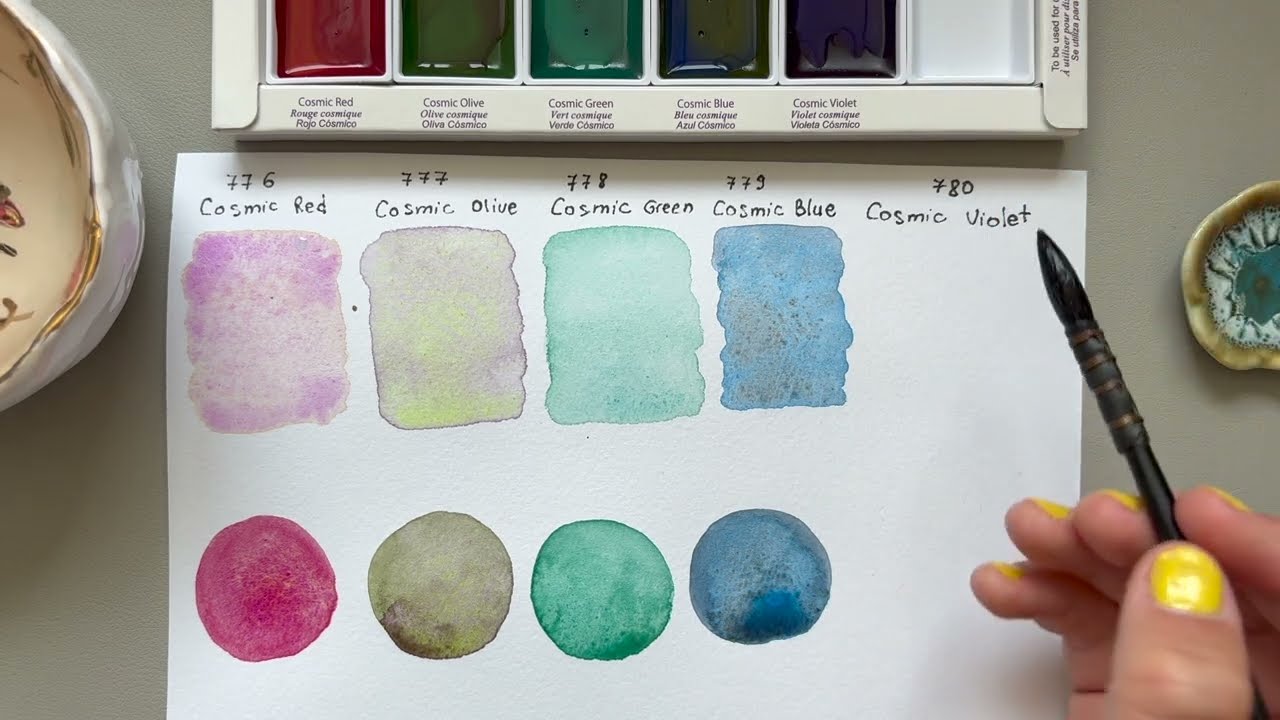 🌸 Kuretake Gansai Tambi Granulating Colour II – Swatches & First Impressions