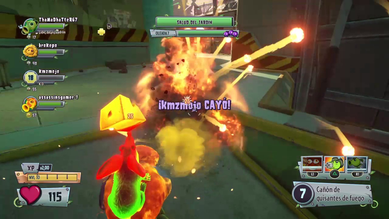 PVZ GW2 | operaciones de jardín | guisante de fuego - YouTube