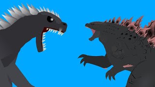 Godzilla the god butcher vs evolved godzilla | part 1 | sticknode animation