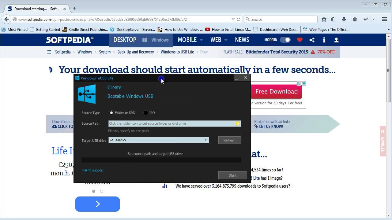 create system repair usb