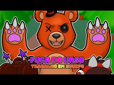 Fuga do Urso do Trabalho em Equipe! (Obby para 2 jogadores)