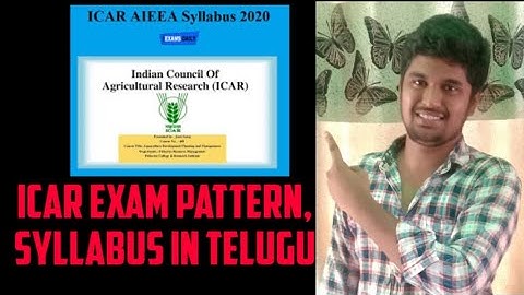 ICAR AIEEA 2020 EXAM PATTERN, SYLLABUS IN TELUGU//ICAR//NTA2020//MVLNREDDY INFO