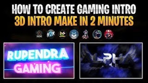 How to Make Intro for Gaming Channel (Free & Easy) | Gaming Intro Kaise... gaming intro kese banaye