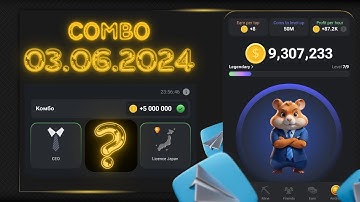 COMBO CARDS JUNE 3 HAMSTER COMBAT COMBO CARD HAMSTER COMBAT 3.06