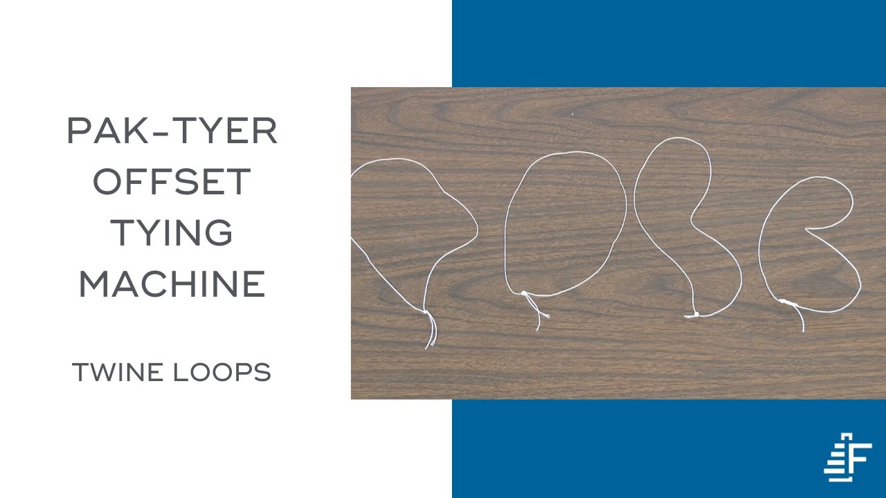 Tufting Twine Loops Pak-Tyer Offset Tying Machine - YouTube