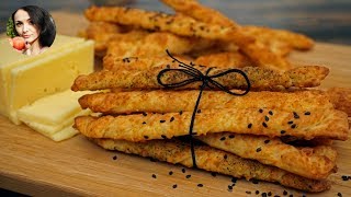 Хрустящие СЫРНЫЕ Палочки. 🧀 Вкуснее Чипсов! | Кулинарим с Таней