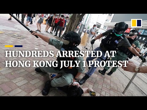 Hundreds arrested, thousands protest in Hong Kong during first day under new national security law