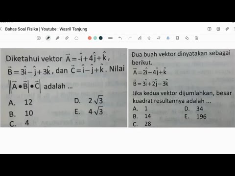 Latihan Soal Persiapan UTBK Fisika : Perkalian Dot Vektor