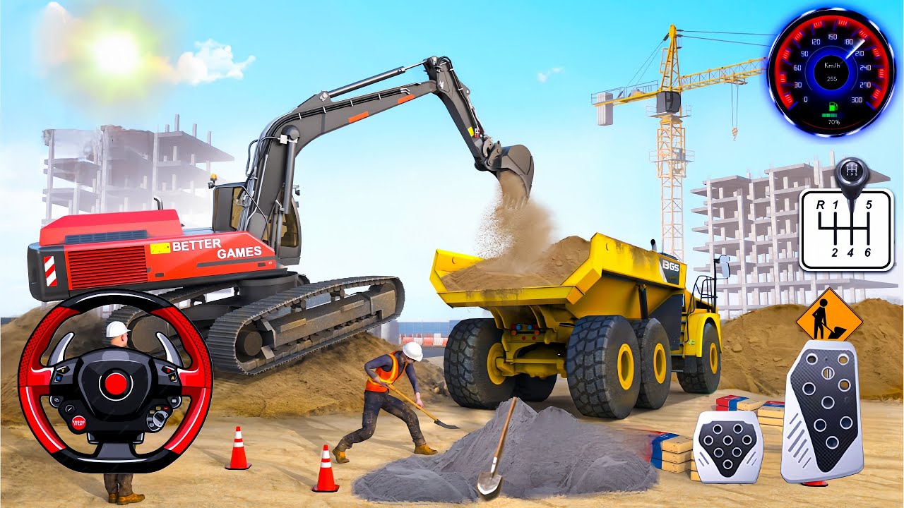 Railroad Tunnel Construction Work Simulator 🏗️🚧 - Construction Gameplay 