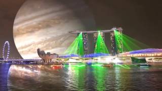 SkyPark, Singapore - What if the Planets replace with the Moon (Size Comparison)