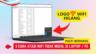 3 Cara Mengatasi Wifi Tidak Muncul Di Laptop Atau Logo Wifi Tidak Muncul Di Laptop