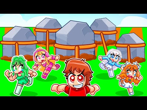I Spent $100,000 In Pull A ROCK Simulator With MY CRAZY FAN GIRLS...
