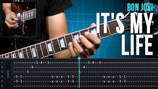 Vignette de la vidéo "Bon Jovi - It's My Life (como tocar - aula de guitarra)"