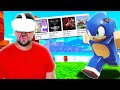 Playing every 3d sonic roblox game in vr