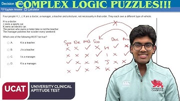 ONE-WAY TABLE LOGICAL PUZZLES!!! | UCAT DM #8